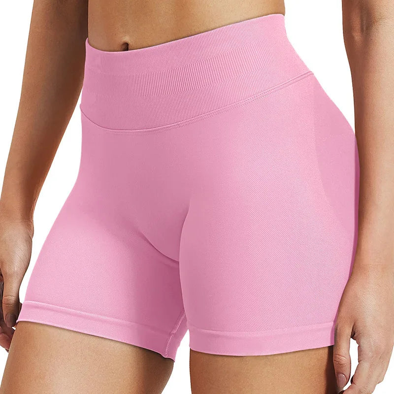 4.5'' Impact Shorts Seamless Low Ribbed Waistband Gym Shorts Scrunch Bum Yoga Shorts Booty High Stretch Running Bike Shorts