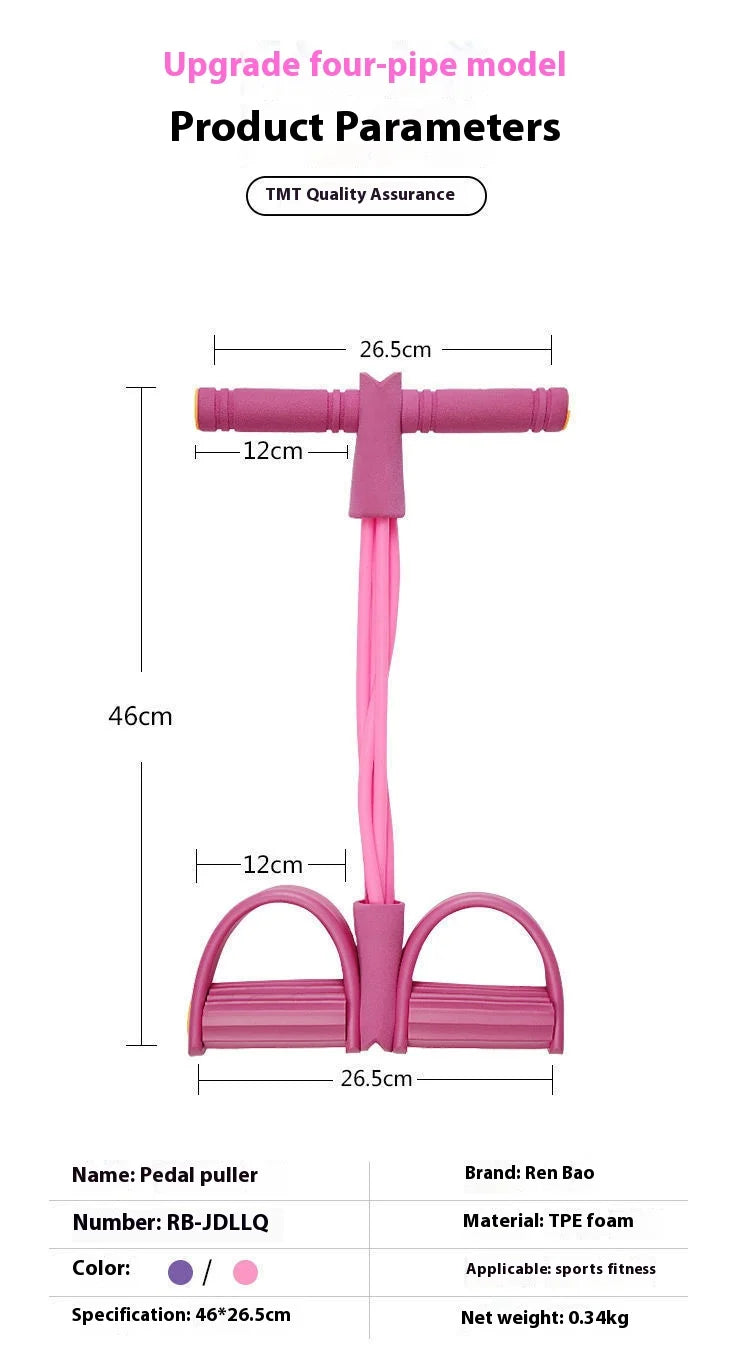 Multifunction Tension Rope Resistance Band Elastic Pedal Puller Leg Stretching Slimming Training Portable Fitness Equipment