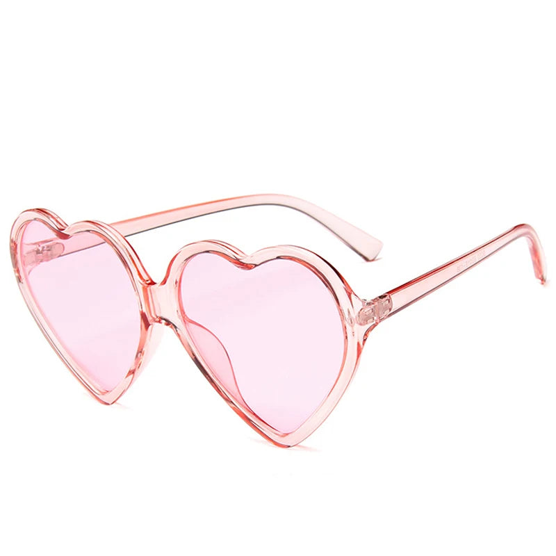 2024 New Trendy Big Heart Shape Sunglasses Women Sexy Fashion Oversized Sun Glasses For Female Male Party Travel Shades Eyewear