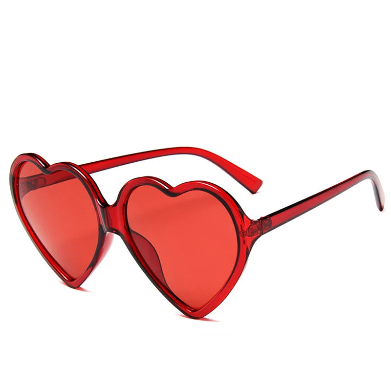 2024 New Trendy Big Heart Shape Sunglasses Women Sexy Fashion Oversized Sun Glasses For Female Male Party Travel Shades Eyewear