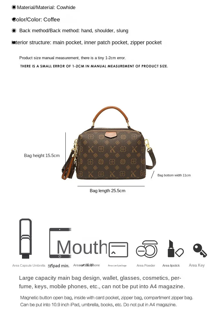 Women's handbag 2025 new autumn and winter designer shoulder crossbody bag, fashionable and high-end pillow bag