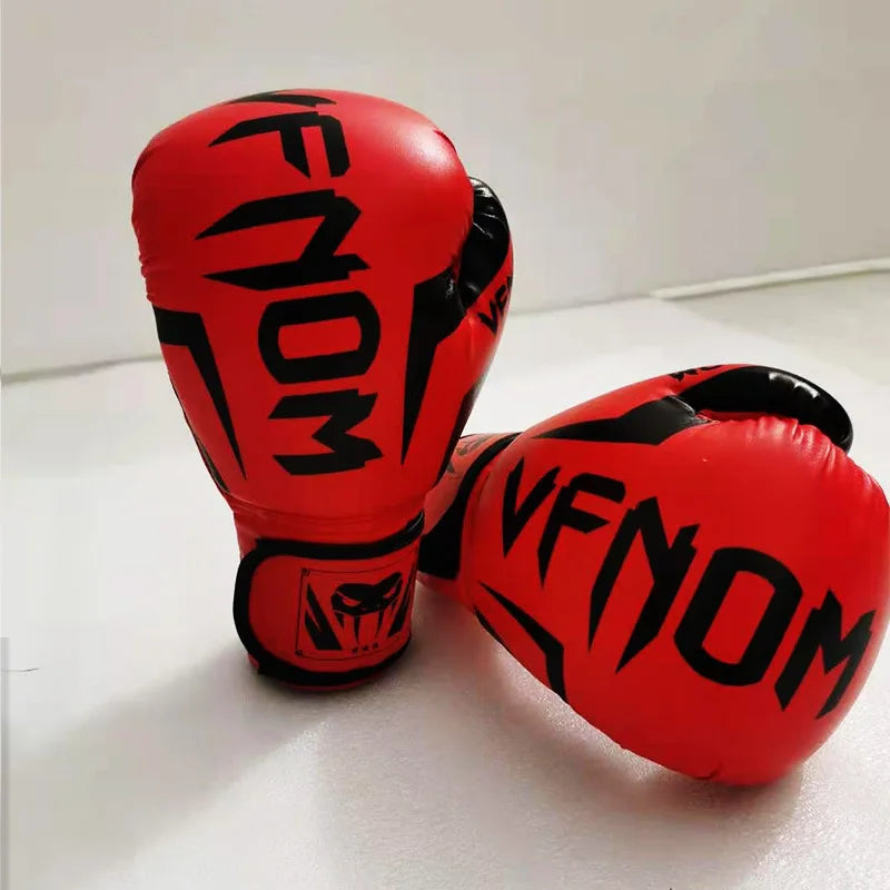 6/8/10/12/16Oz Professional Sanda Muay Thai Fighting Gloves Kids Adult Boxing Gloves for Men Women Pu Taekwondo Punching Gloves