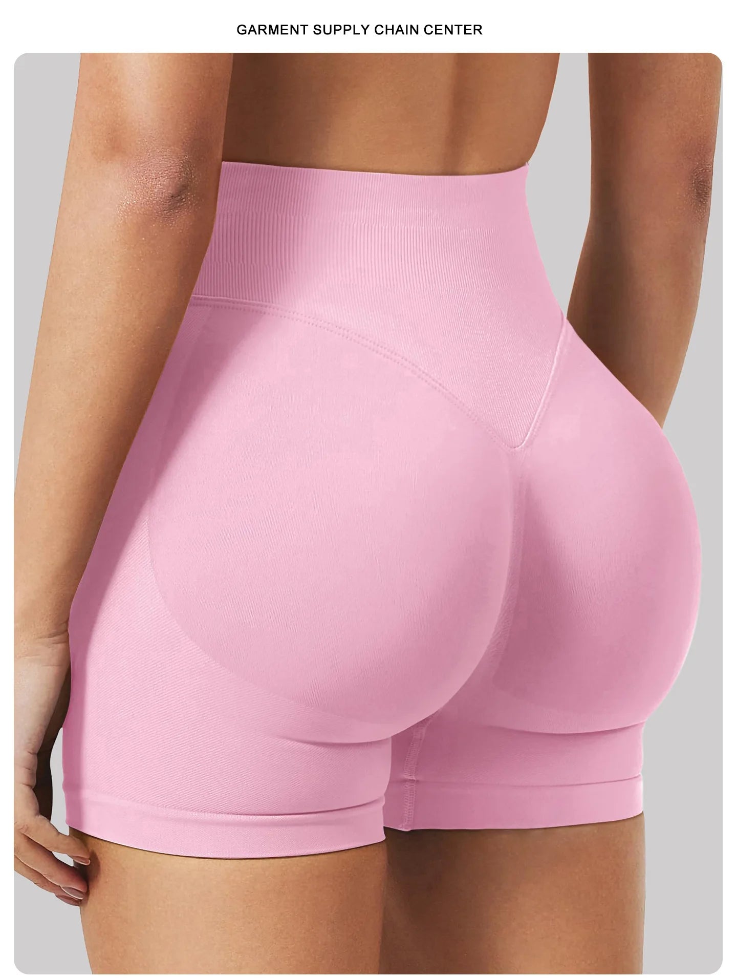 4.5'' Impact Shorts Seamless Low Ribbed Waistband Gym Shorts Scrunch Bum Yoga Shorts Booty High Stretch Running Bike Shorts