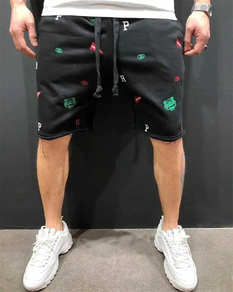 2024 New Spring Summer Men Cargo Shorts Relaxed Fit Breeches Bermuda sports Short Pants cotton Embroider Shorts Men's sweatpants