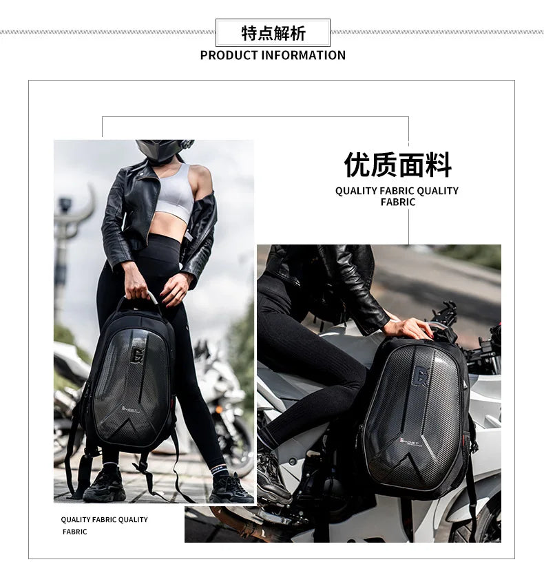 Ghost Racing Large Capacity Motorcycle Bag Waterproof Oxford Cloth Moto Motorbike Riding Backpack Reflective Cycling Package