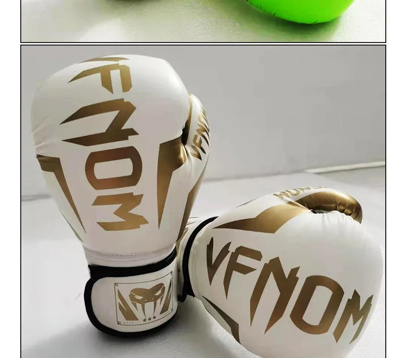 6/8/10/12/16Oz Professional Sanda Muay Thai Fighting Gloves Kids Adult Boxing Gloves for Men Women Pu Taekwondo Punching Gloves