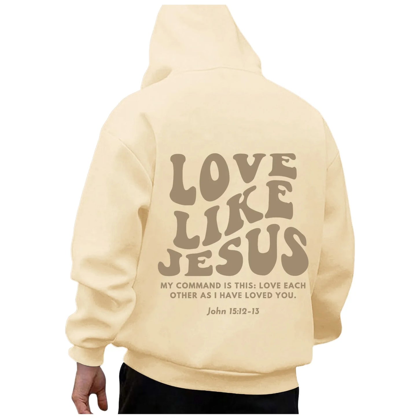 God Loves You Hoodies Men Christian Jesus Hooded Sweatshirts Long Sleeve Bible Verse Men'S Pullover Tops Y2k Hoodie Men Clothing