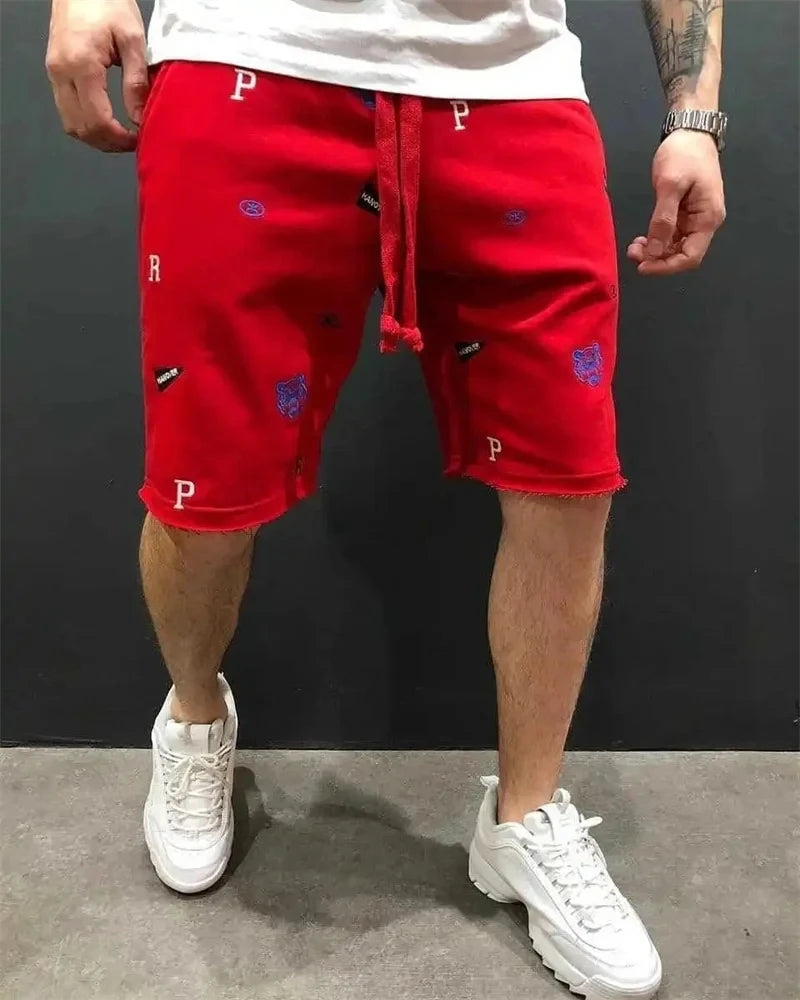 2024 New Spring Summer Men Cargo Shorts Relaxed Fit Breeches Bermuda sports Short Pants cotton Embroider Shorts Men's sweatpants