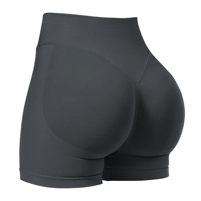 4.5'' Impact Shorts Seamless Low Ribbed Waistband Gym Shorts Scrunch Bum Yoga Shorts Booty High Stretch Running Bike Shorts