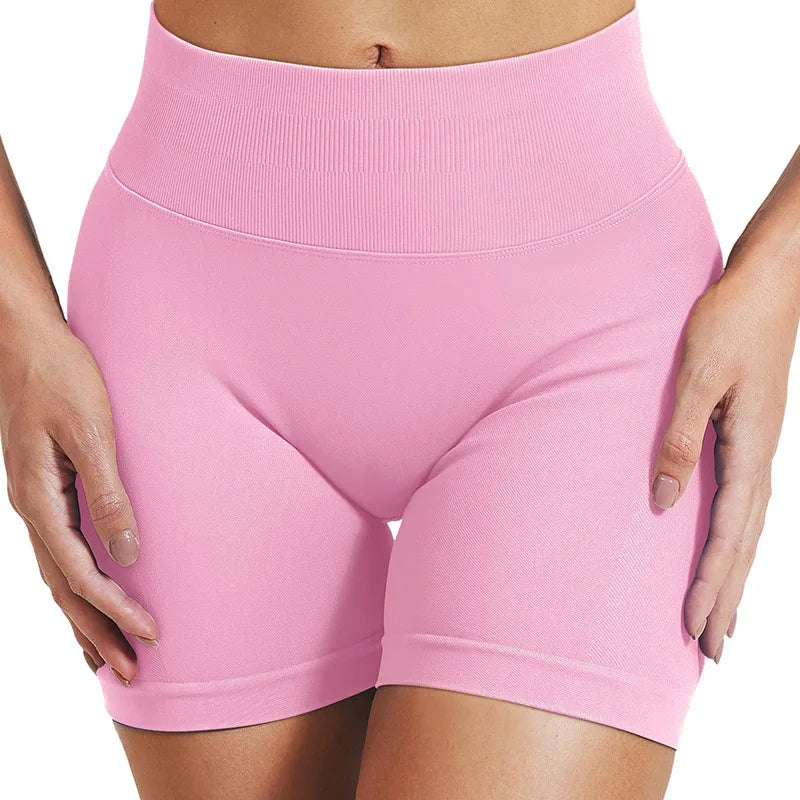 4.5'' Impact Shorts Seamless Low Ribbed Waistband Gym Shorts Scrunch Bum Yoga Shorts Booty High Stretch Running Bike Shorts