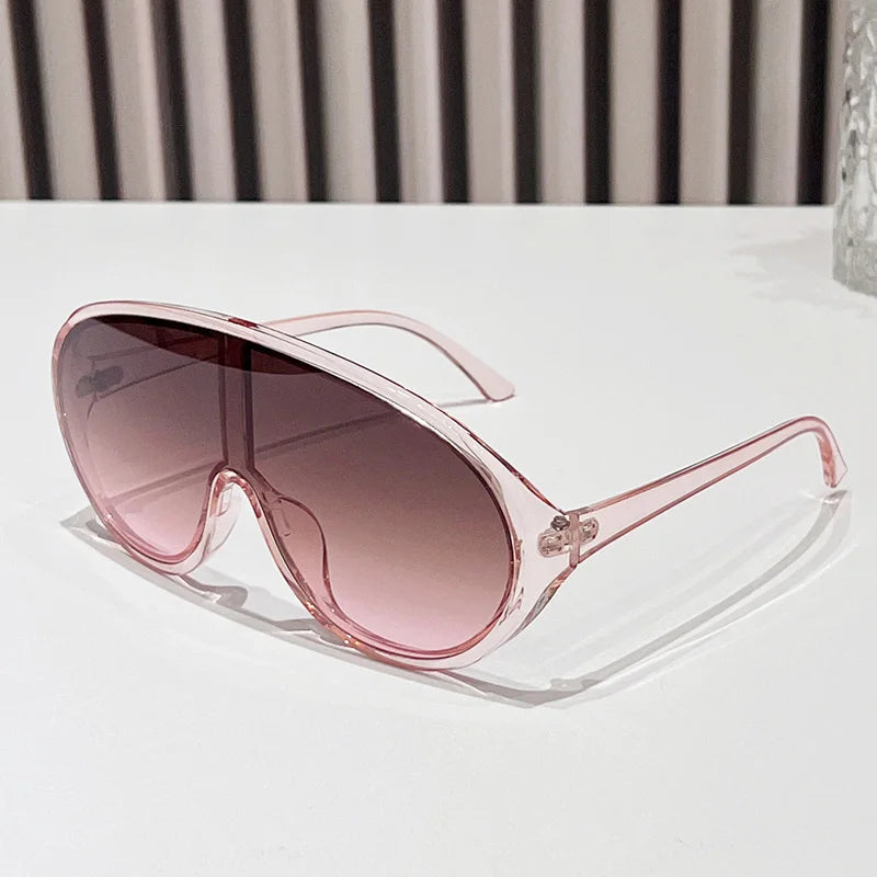 Oversize One Piece Sunglasses Women Men New Luxury Square Sun Glasses Female Trendy Large Frame Outdoor Shades UV400 Eyewear