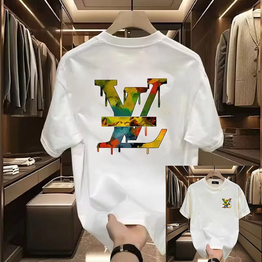 2025 New Luxury Brand Mens Womens T Shirt Clothing Summer Cotton Print Streetwear Vintage Oversized Tee Designer Unisexy Tops