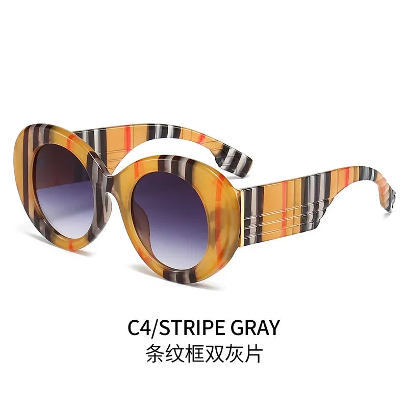 Europe and the United States street photos ins color sunglasses fashion trend catwalk sunglasses retro tortoiseshell glasses