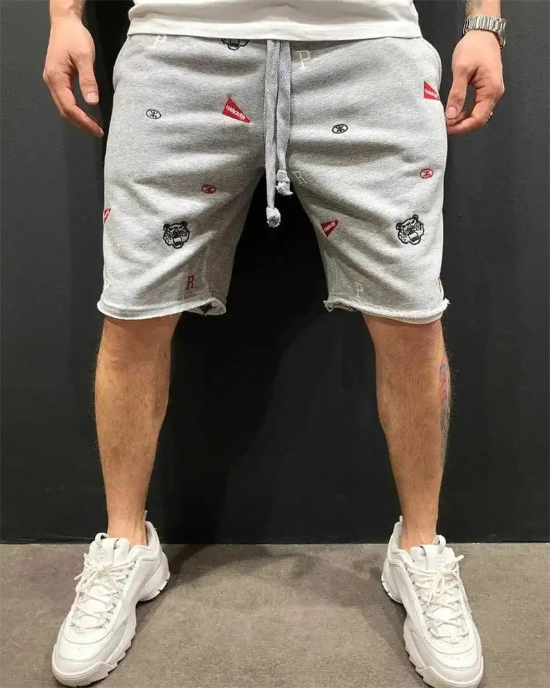 2024 New Spring Summer Men Cargo Shorts Relaxed Fit Breeches Bermuda sports Short Pants cotton Embroider Shorts Men's sweatpants