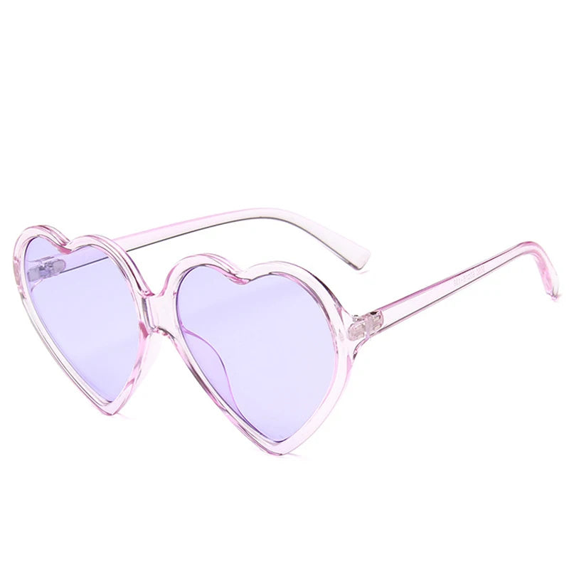 2024 New Trendy Big Heart Shape Sunglasses Women Sexy Fashion Oversized Sun Glasses For Female Male Party Travel Shades Eyewear