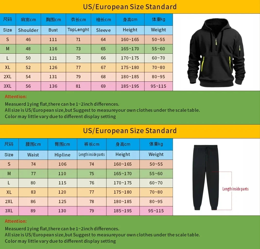 2025 new men's autumn and winter trend sports hoodie + sweatpants Fashion casual jogging hooded printed pattern sportswear 2 set