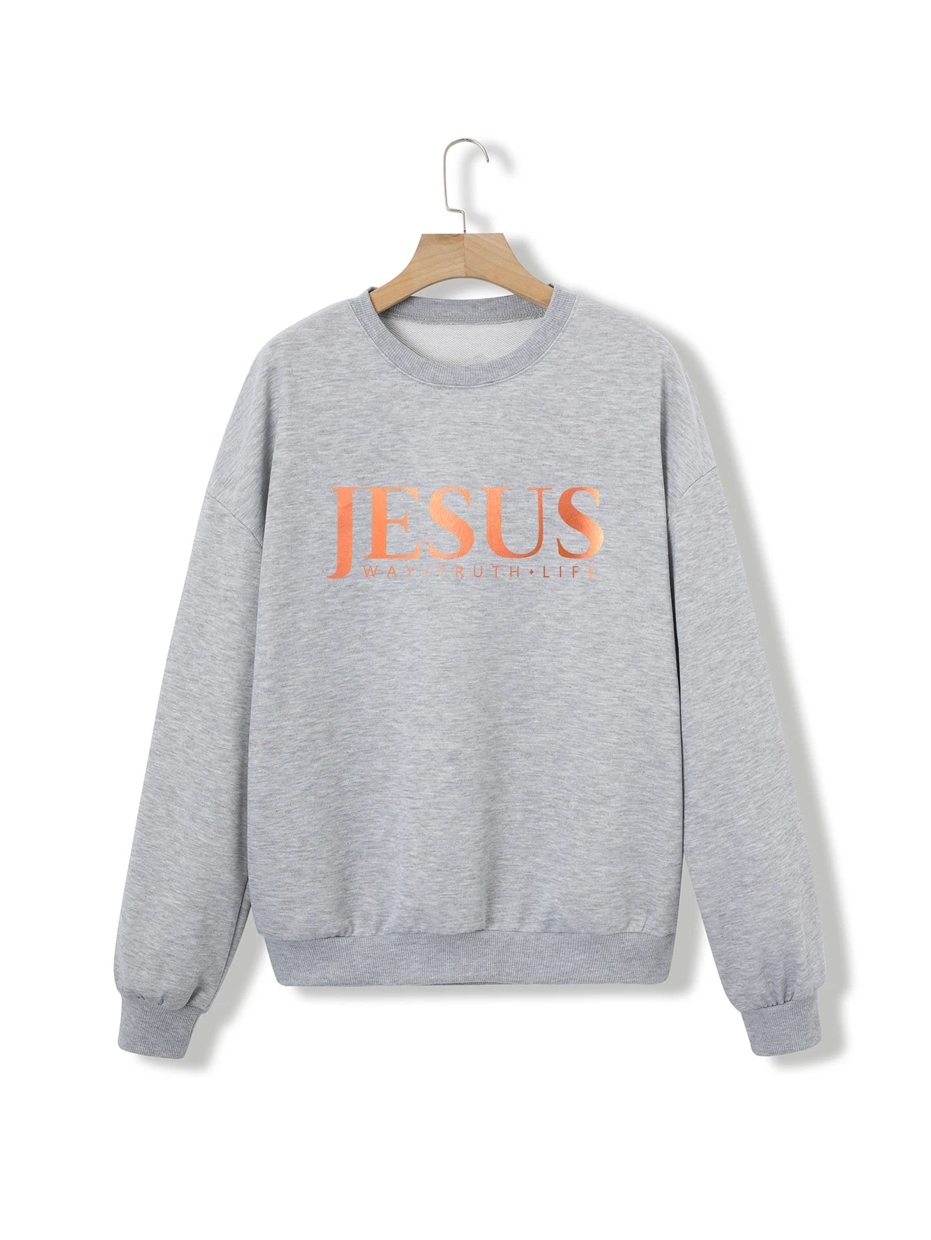 Women's sweatshirts JESUS letter print women clothing cheap clothes Y2K winter clothes women 2024 women's clothing promotion