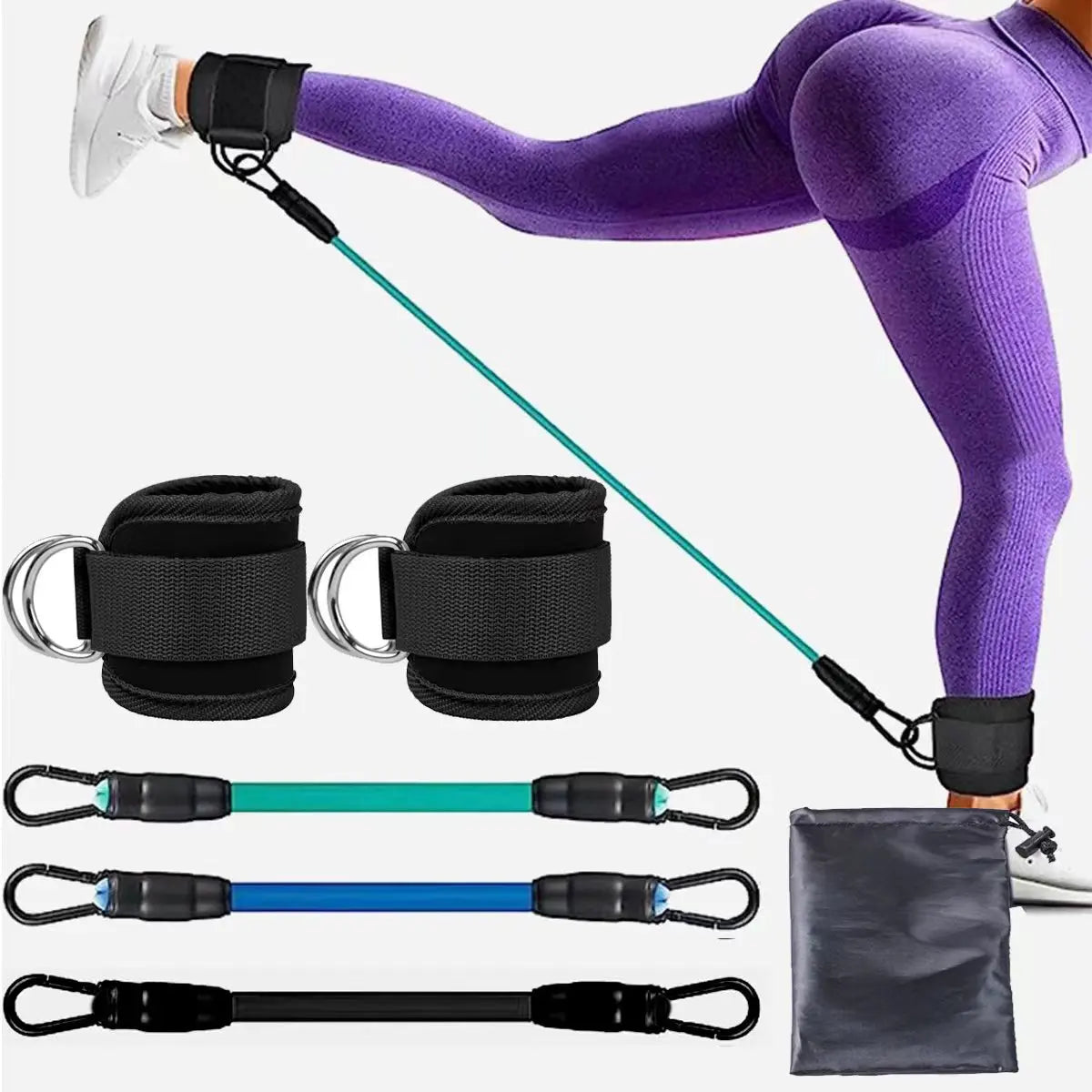 Resistance Band Set Workout Exercise Equipments Ankle Straps Fitness Yoga Elastic Fitness Bands For Home Gym Man And Woman Sport