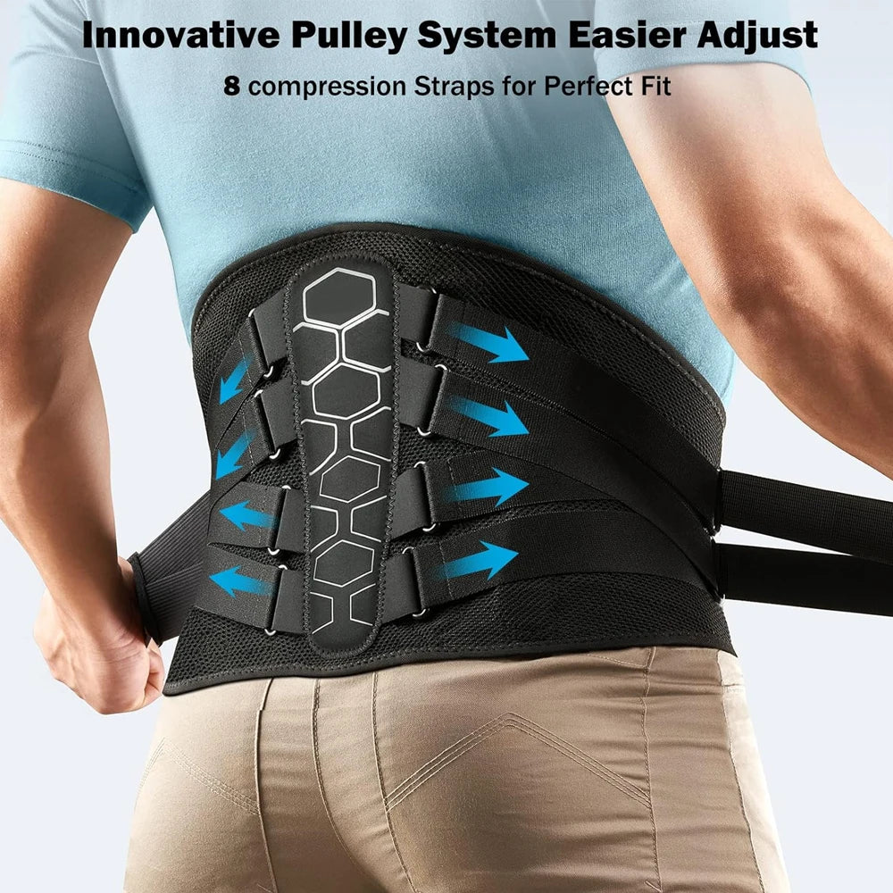 Back Brace for Lower Back Pain Women/Men,Back Support for Heavy Lifting with Ergonomic Lumbar Pad,Breathable Lumbar Support Belt