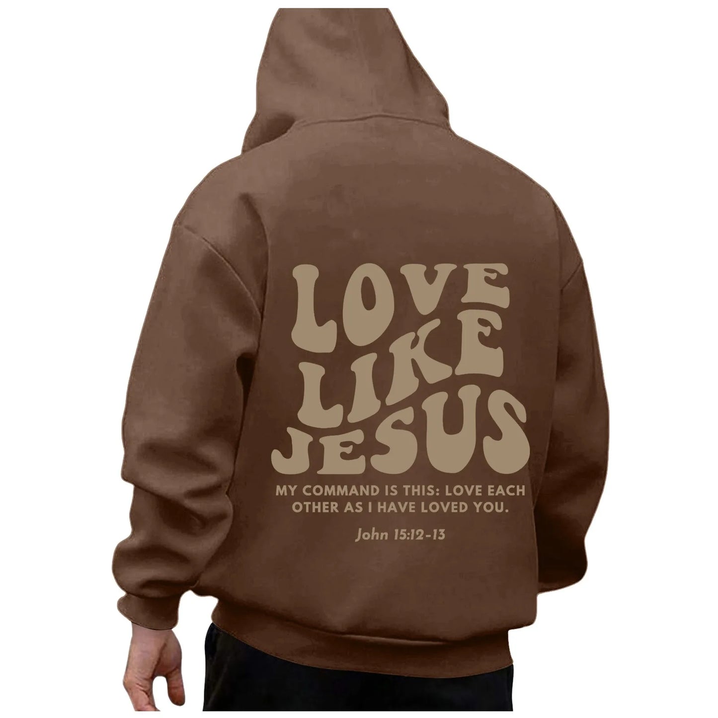 God Loves You Hoodies Men Christian Jesus Hooded Sweatshirts Long Sleeve Bible Verse Men'S Pullover Tops Y2k Hoodie Men Clothing