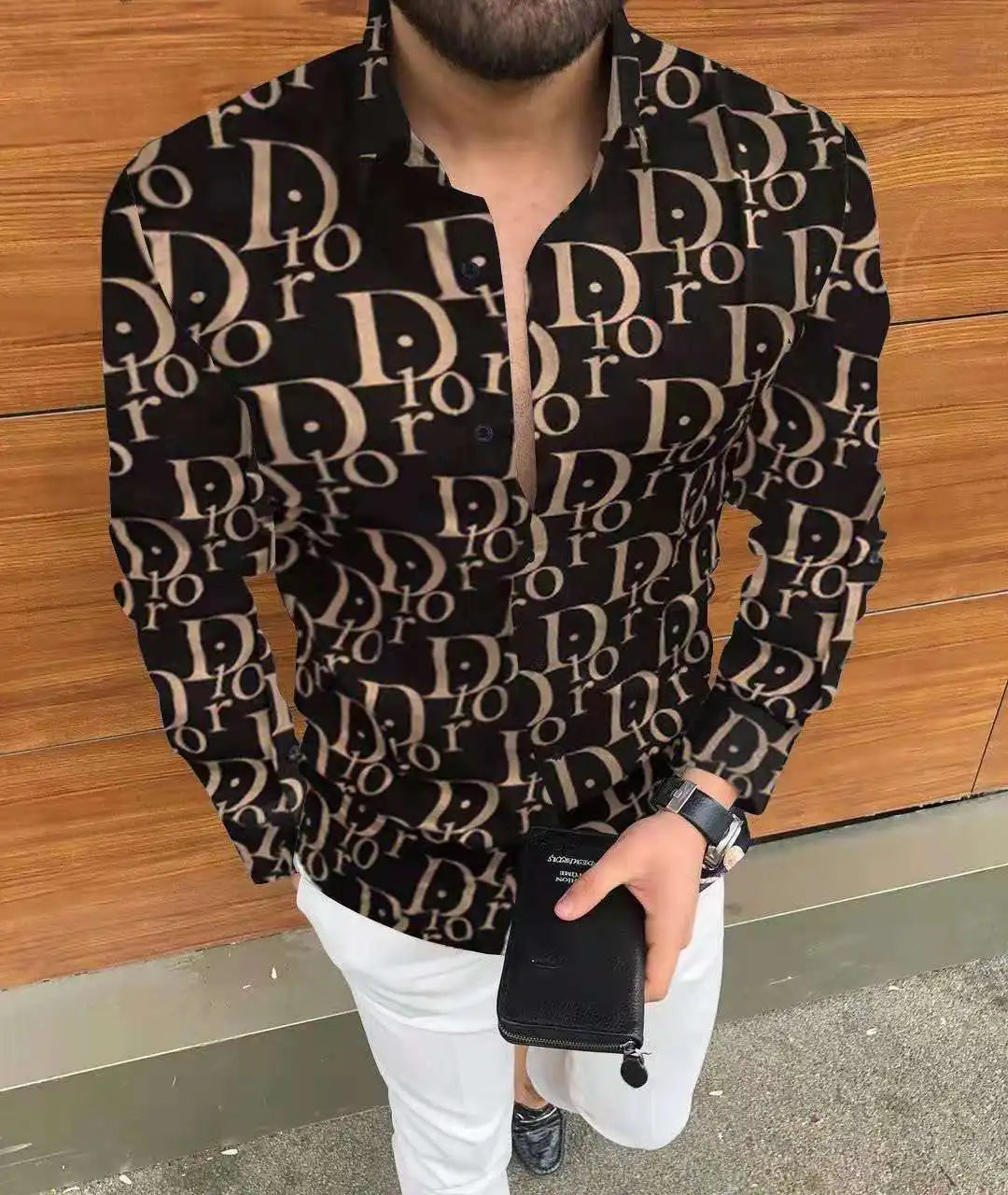 New Men's Shirt Long Sleeve Casual Printed Shirt 2025 Hawaiian Fashion Long Sleeve Shirt Plus Size 5XL