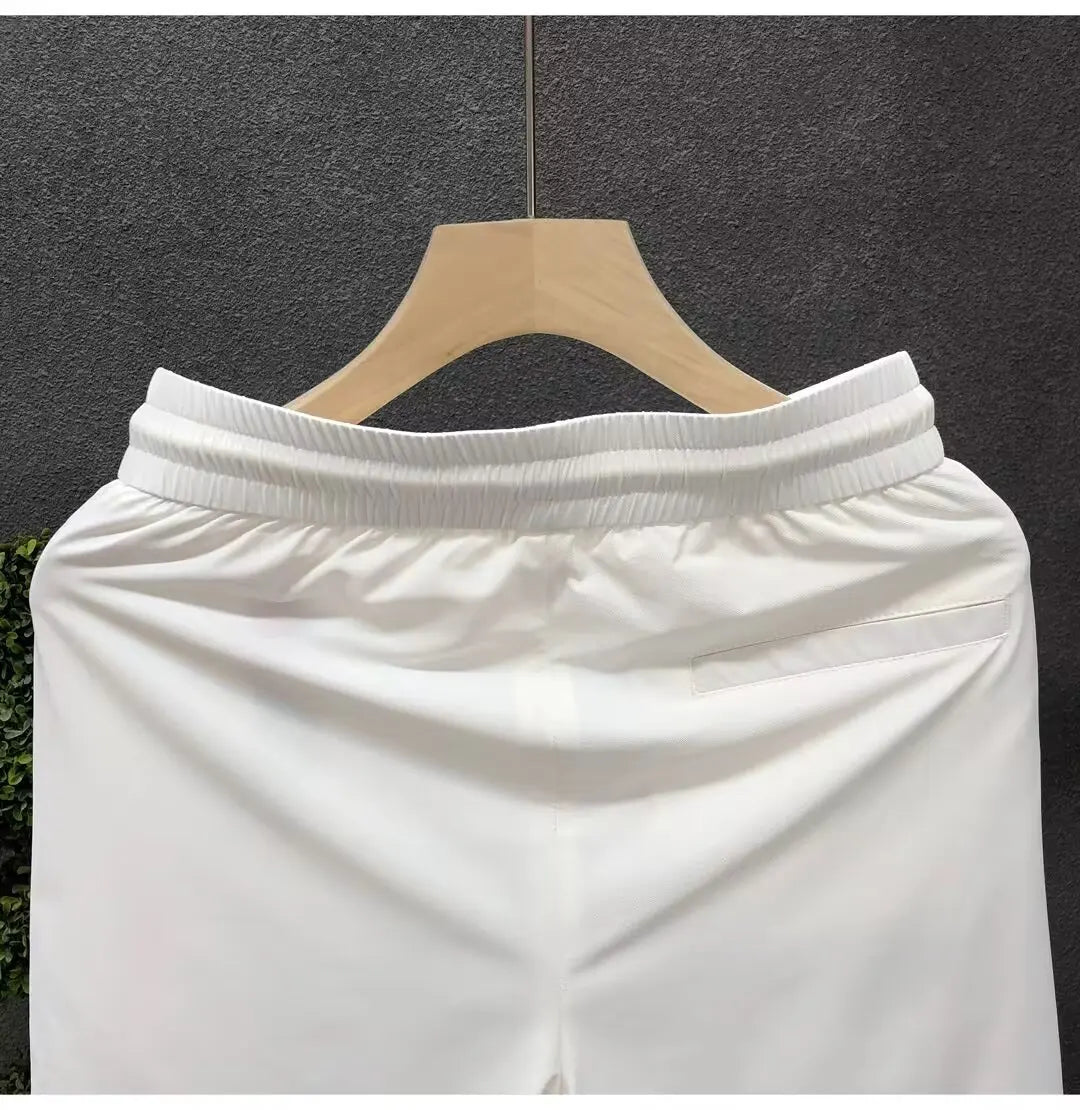 American Gym Shorts High Quality Men's Shorts Summer Fashion White Sports Short Pants High Street Men's Clothing Streetwear 2024