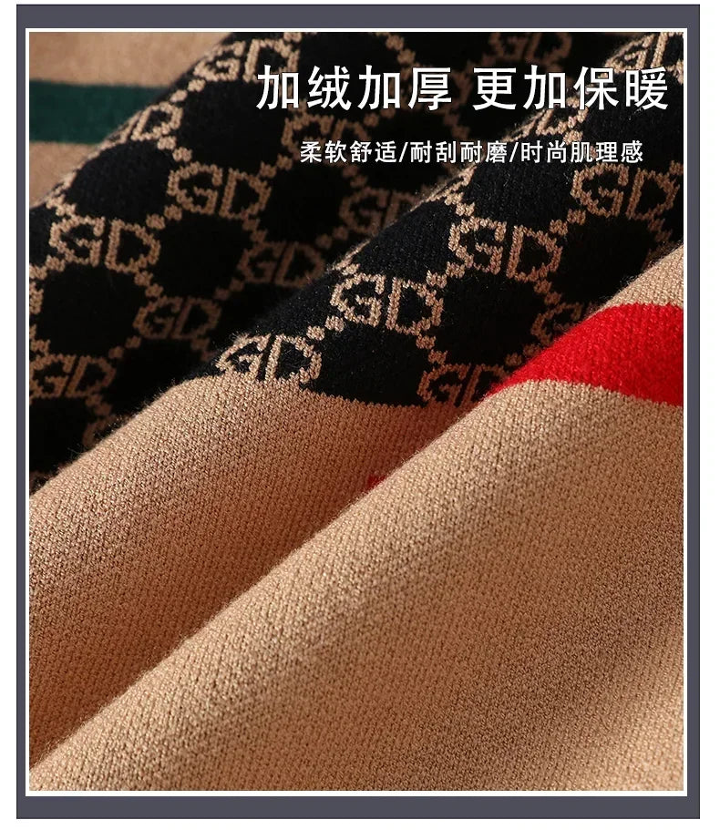 Casual Sweater Men Knitted Pullover Top Quality Spring Autumn Mens Handsome Fashion Cashmere Knitwear Male Clothing