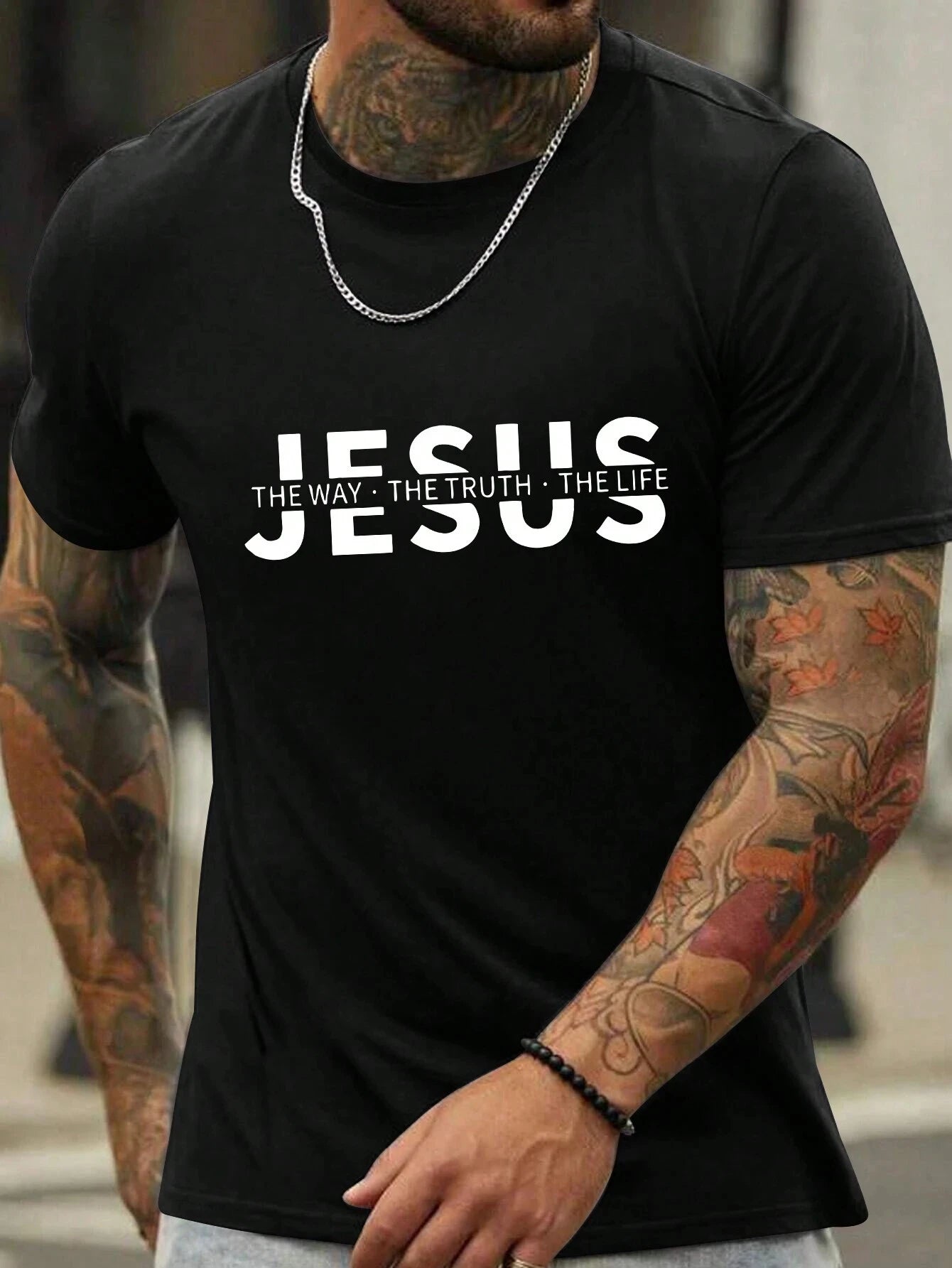 Jesus Men Cotton Tshirt Luxury Brand Fashion Big Size Top Casual Short Sleeve Streetwear Classic Print New Arrival Tee S-4XL