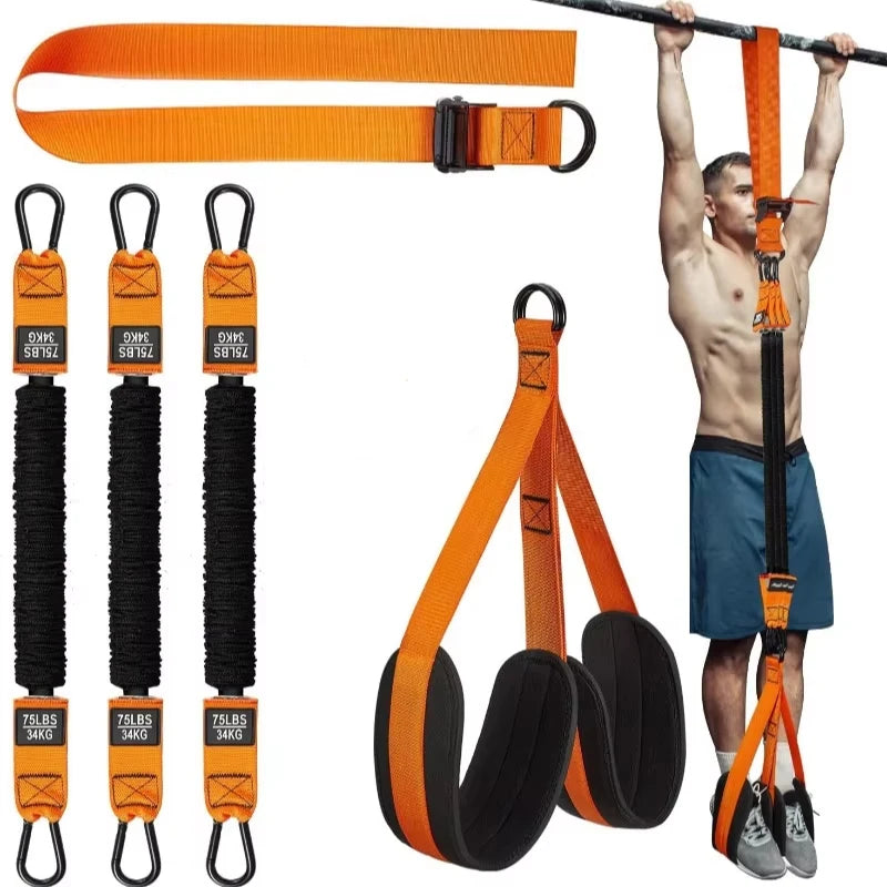 Pull-up Power with Auxiliary Trainer Elastic Rope Pull Bar Fitness Home Men's Pull-up Pull-up Auxiliary Pull Band Latex