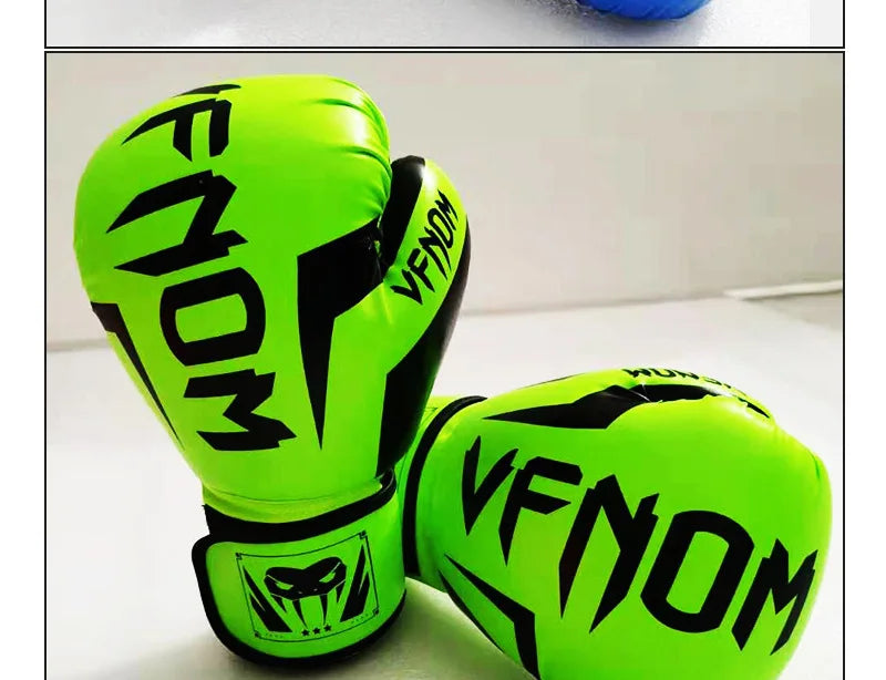 6/8/10/12/16Oz Professional Sanda Muay Thai Fighting Gloves Kids Adult Boxing Gloves for Men Women Pu Taekwondo Punching Gloves