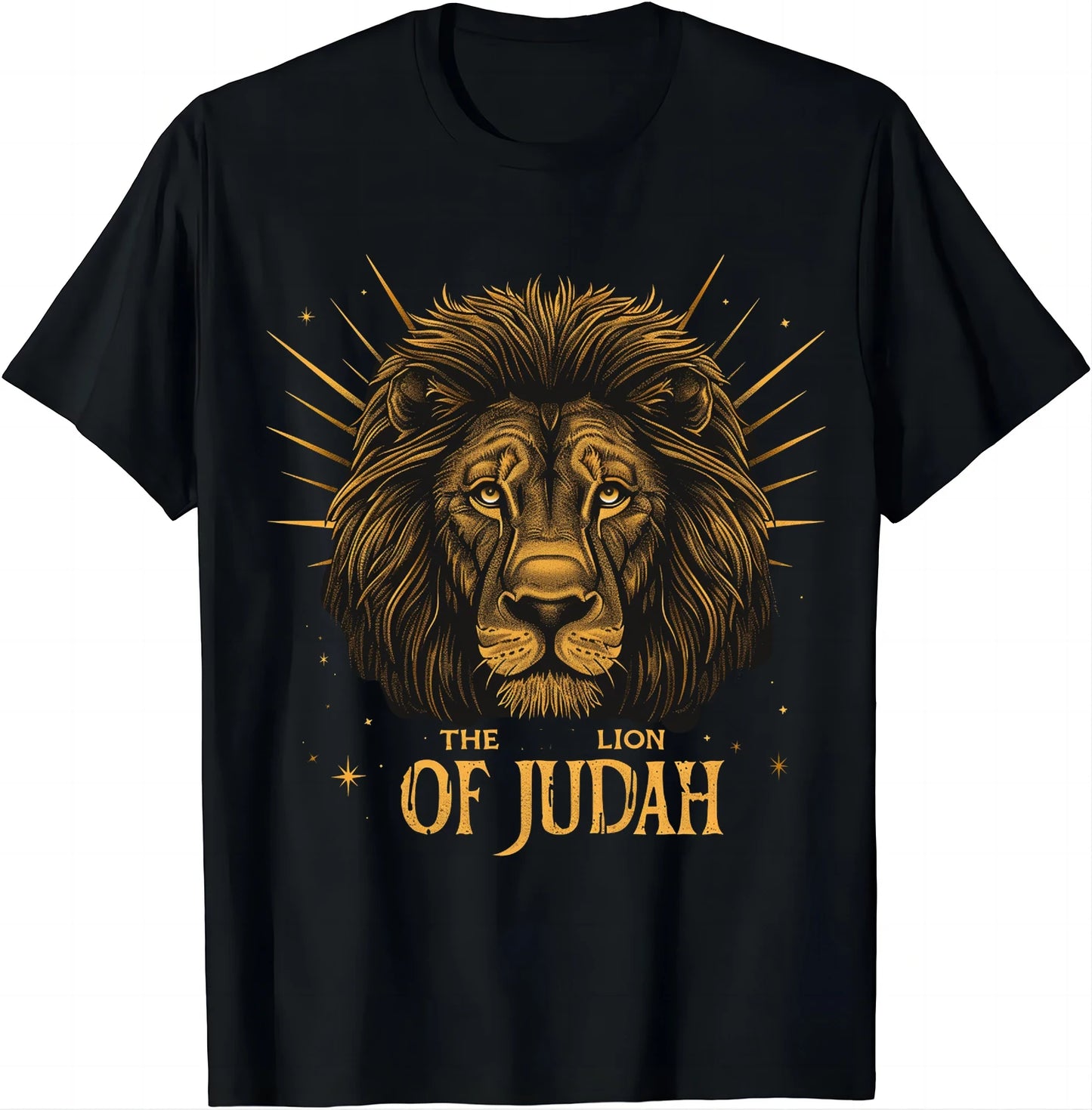 Jesus Lion of Judah Christian Gift for Men Women T-Shirt  Vintage T Shirt  Animal Tops  Ropa Hombre