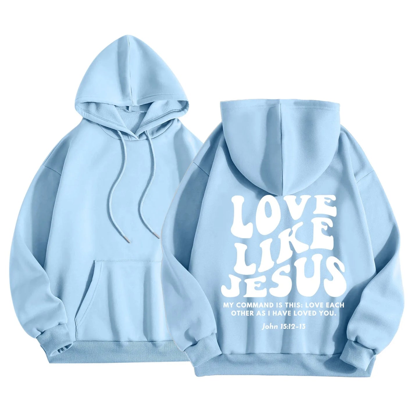 God Loves You Hoodies Men Christian Jesus Hooded Sweatshirts Long Sleeve Bible Verse Men'S Pullover Tops Y2k Hoodie Men Clothing