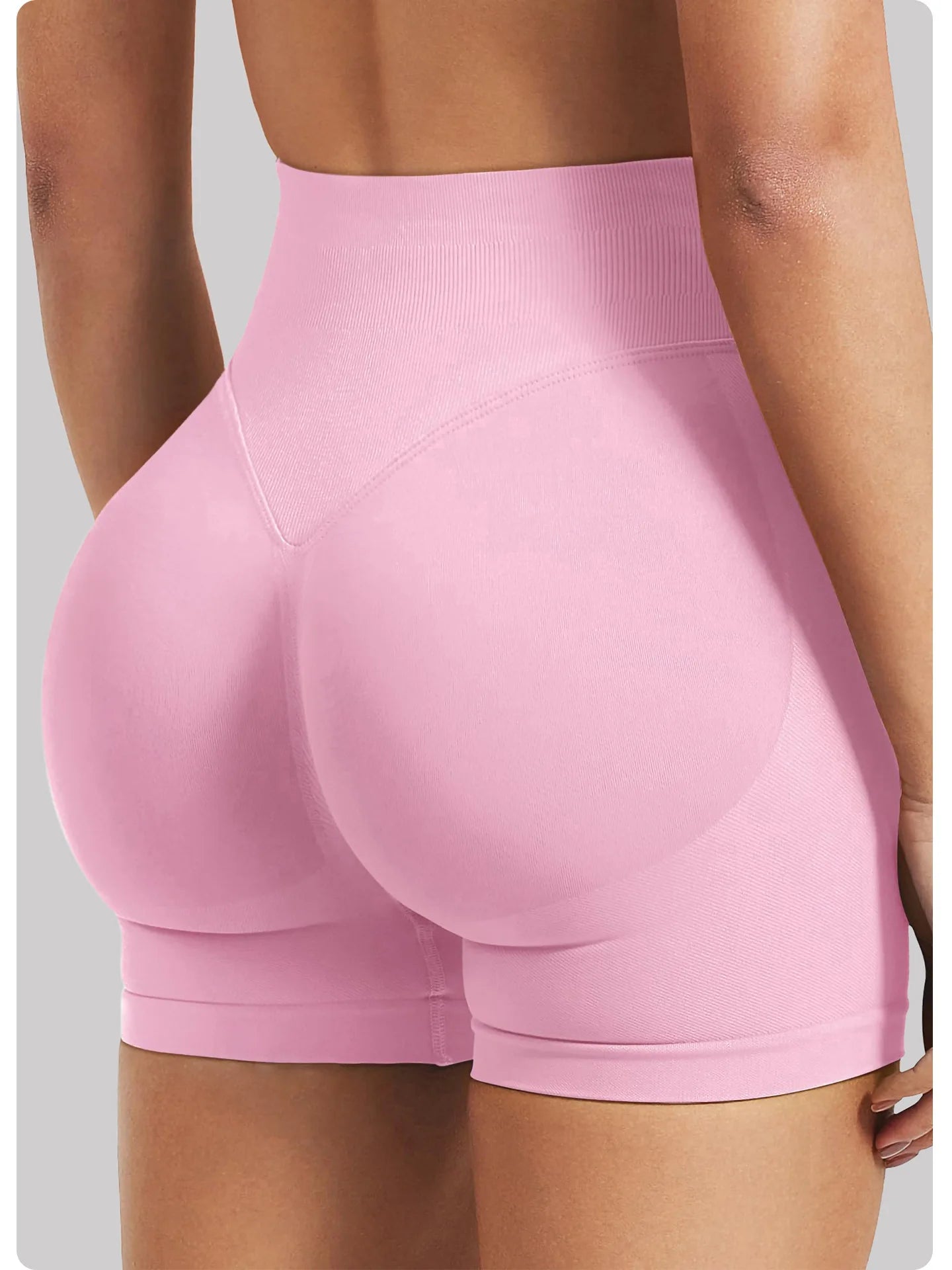 4.5'' Impact Shorts Seamless Low Ribbed Waistband Gym Shorts Scrunch Bum Yoga Shorts Booty High Stretch Running Bike Shorts