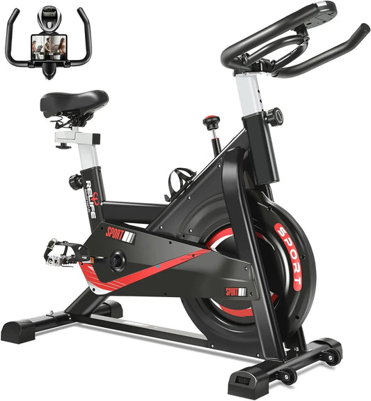 Exercise Bike Indoor Cycling Bike Fitness Stationary All-inclusive Flywheel Bicycle with Resistance for Gym Home