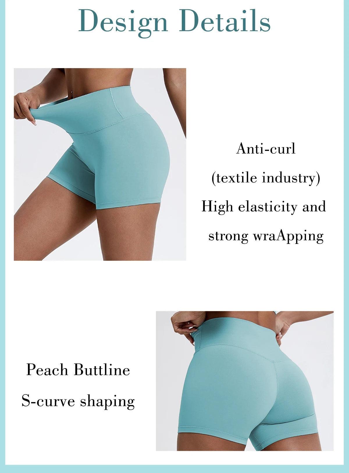 Hearuisavy Running Sports Shorts Women Buttock Lift Gym Leggings Women Cycling Slim Fit Workout Shorts High Waist Yoga Shorts