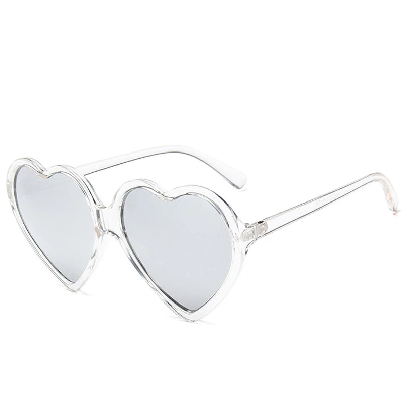 2024 New Trendy Big Heart Shape Sunglasses Women Sexy Fashion Oversized Sun Glasses For Female Male Party Travel Shades Eyewear