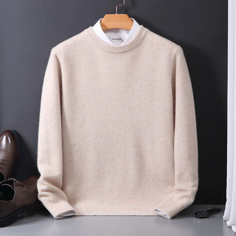 Cashmere Sweater O-neck Pullovers Men's Loose Oversized M-3XL Knitted Bottom Shirt Autumn Winter New Korean Casual Men's Top