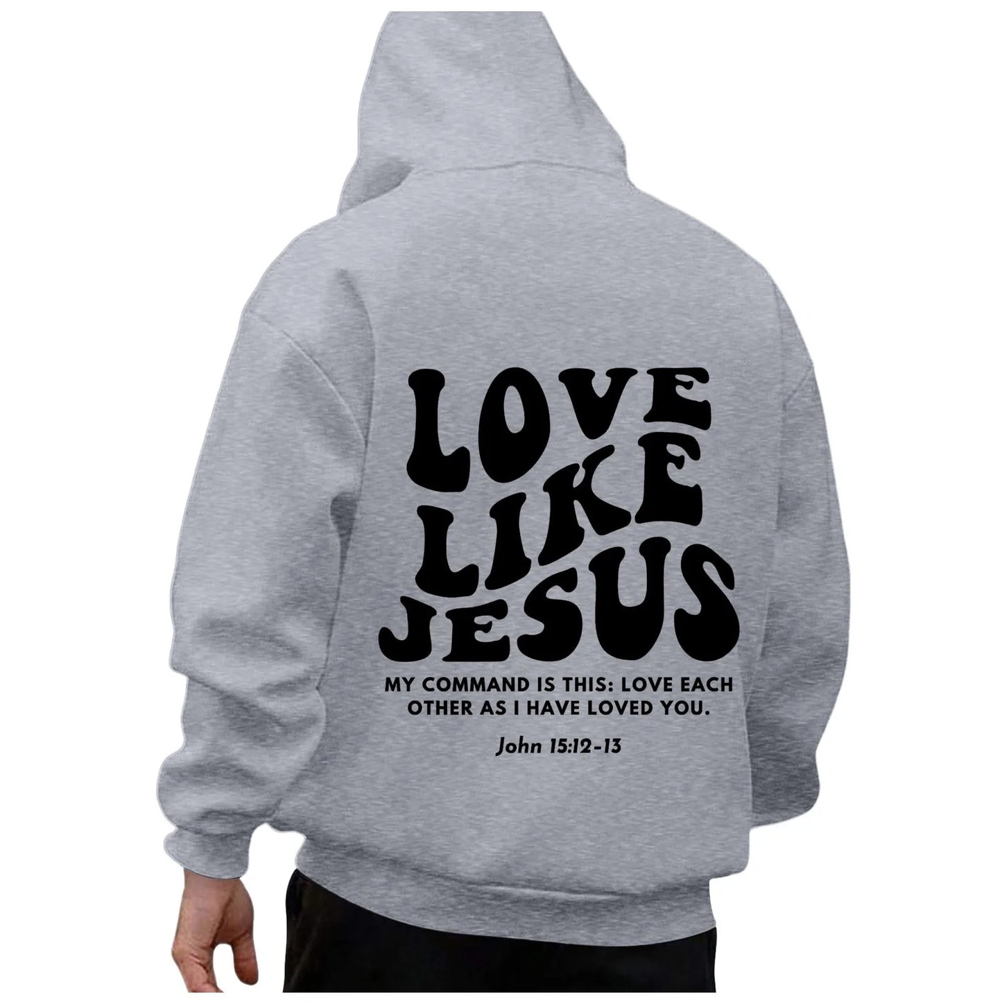 God Loves You Hoodies Men Christian Jesus Hooded Sweatshirts Long Sleeve Bible Verse Men'S Pullover Tops Y2k Hoodie Men Clothing