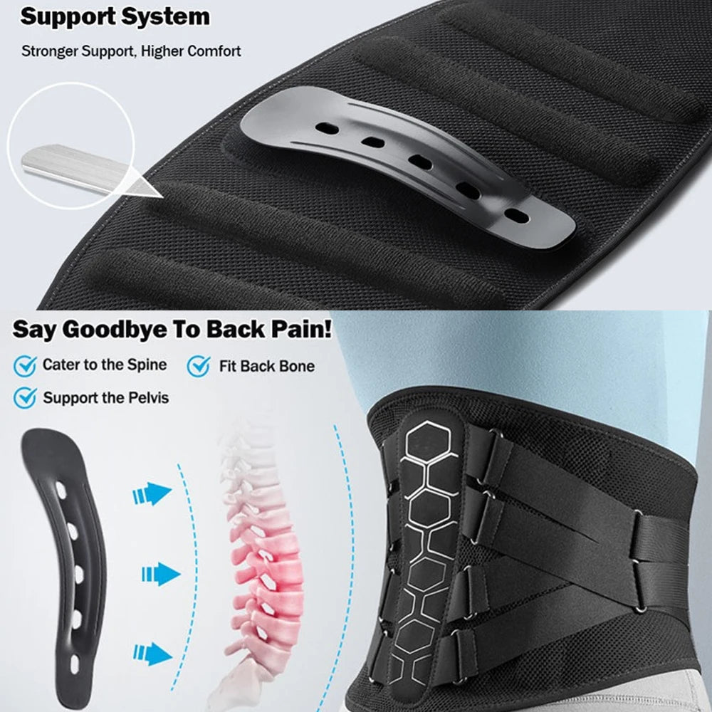 Back Brace for Lower Back Pain Women/Men,Back Support for Heavy Lifting with Ergonomic Lumbar Pad,Breathable Lumbar Support Belt