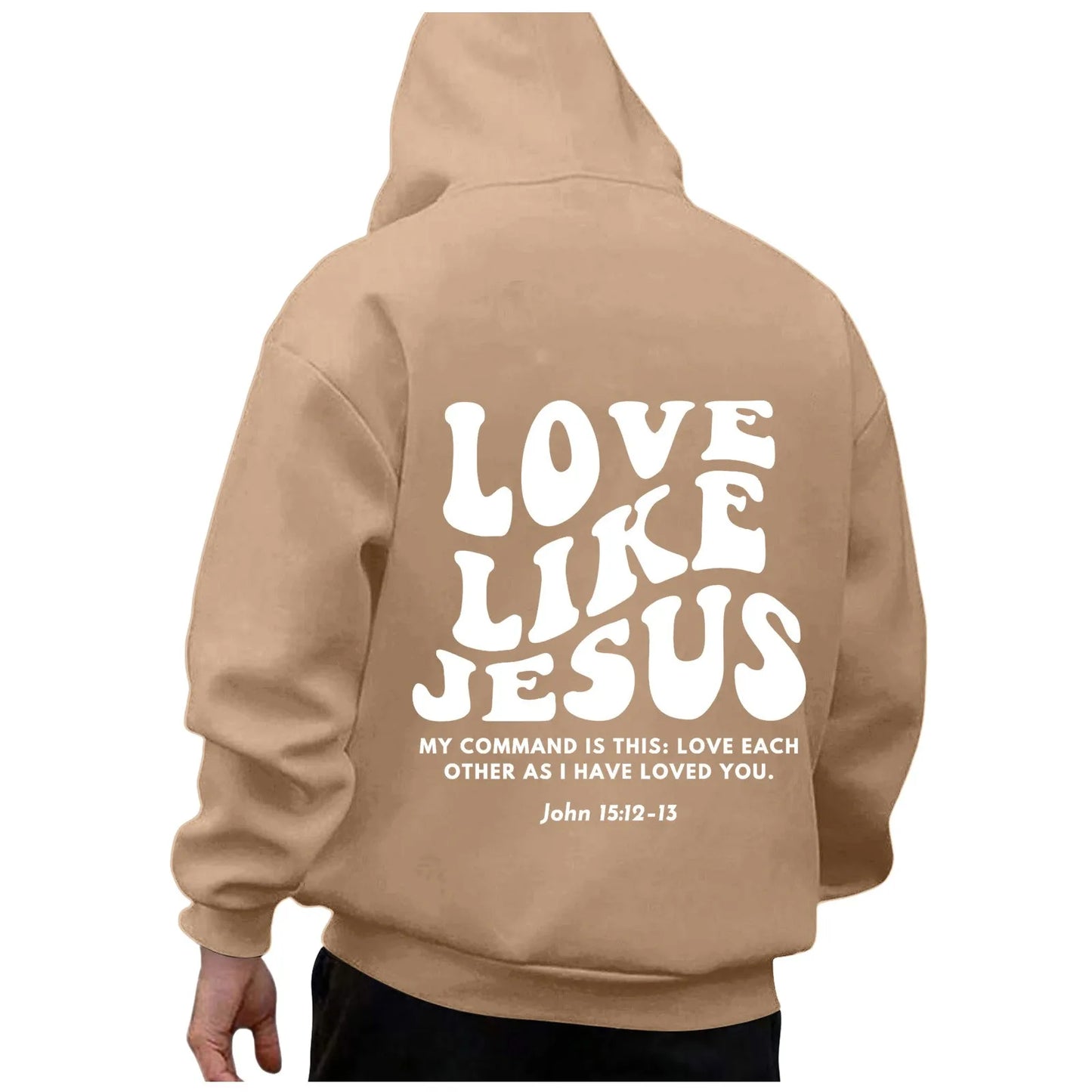 God Loves You Hoodies Men Christian Jesus Hooded Sweatshirts Long Sleeve Bible Verse Men'S Pullover Tops Y2k Hoodie Men Clothing