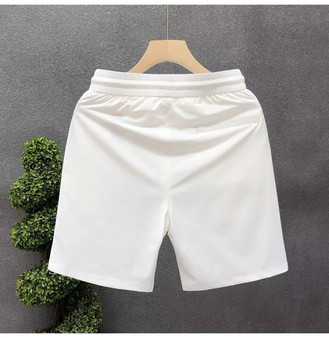 American Gym Shorts High Quality Men's Shorts Summer Fashion White Sports Short Pants High Street Men's Clothing Streetwear 2024