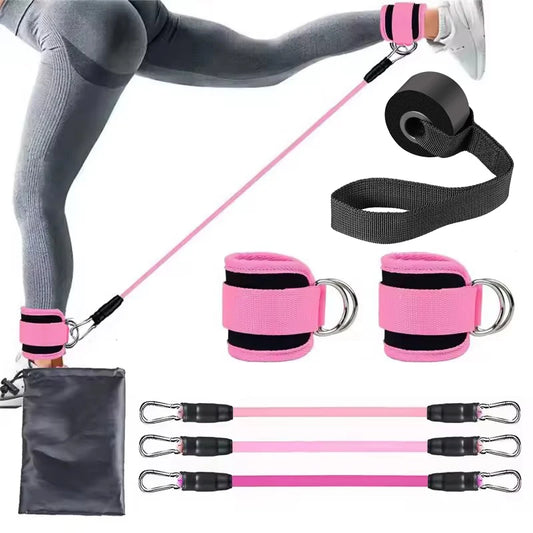 Resistance Band Set Workout Exercise Equipments Ankle Straps Fitness Yoga Elastic Fitness Bands For Home Gym Man And Woman Sport