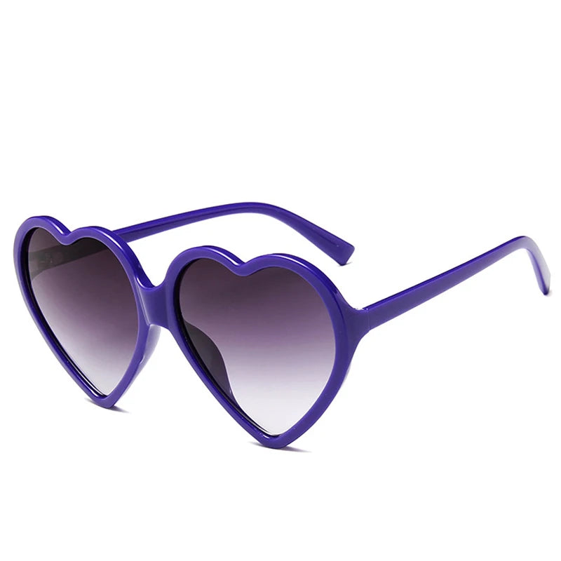 2024 New Trendy Big Heart Shape Sunglasses Women Sexy Fashion Oversized Sun Glasses For Female Male Party Travel Shades Eyewear