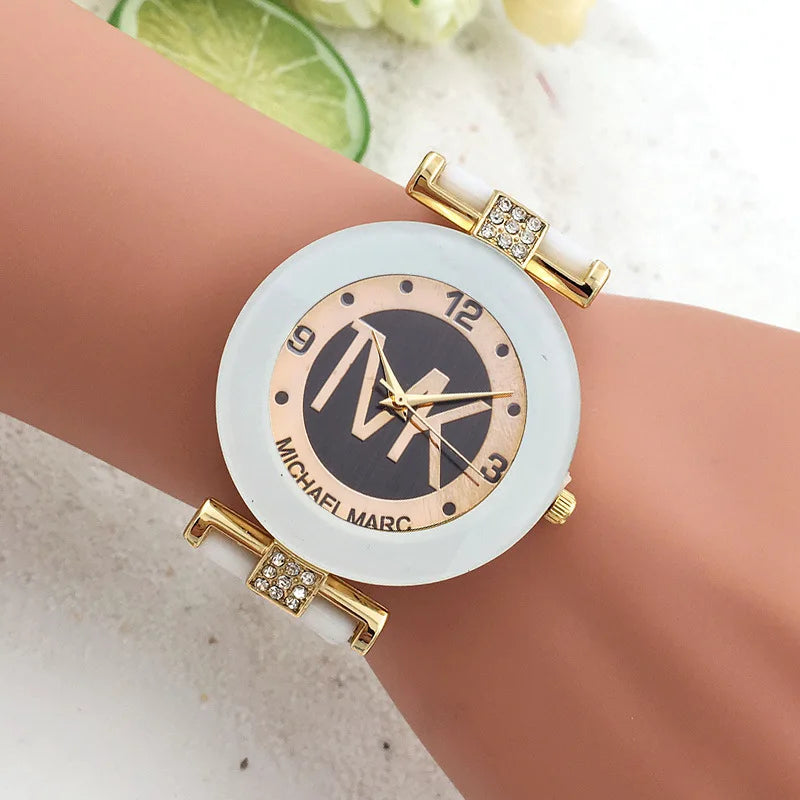 Fashion TVK Band Ladies Watches Red Silicone Diamond Digital Bracelet Luxury Casual Matte Men Clock Quartz Watch For Women Gift