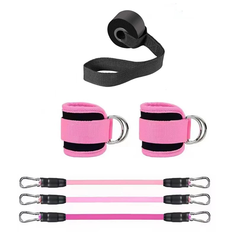 Resistance Band Set Workout Exercise Equipments Ankle Straps Fitness Yoga Elastic Fitness Bands For Home Gym Man And Woman Sport