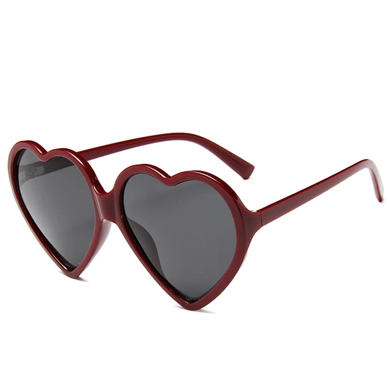 2024 New Trendy Big Heart Shape Sunglasses Women Sexy Fashion Oversized Sun Glasses For Female Male Party Travel Shades Eyewear